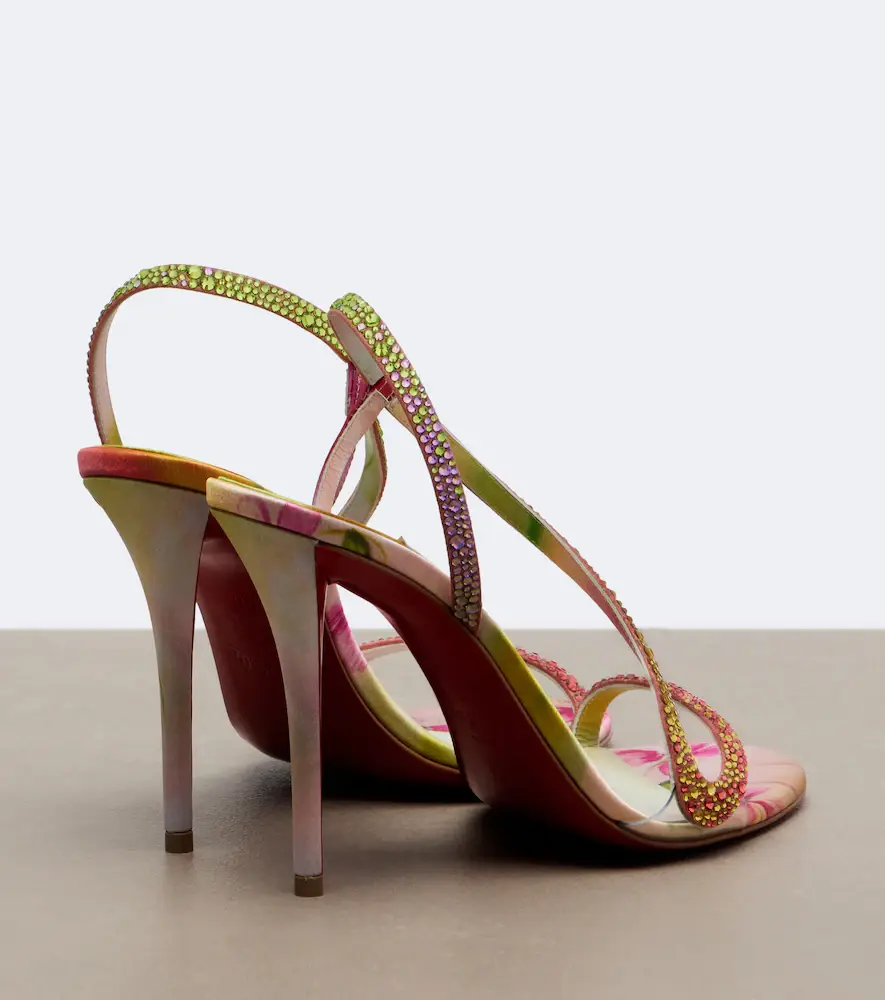 Christian Louboutin Rosalie embellished satin slingback sandals | Thumbnail 4 Christian Louboutin Rosalie embellished satin slingback sandals | Thumbnail 4