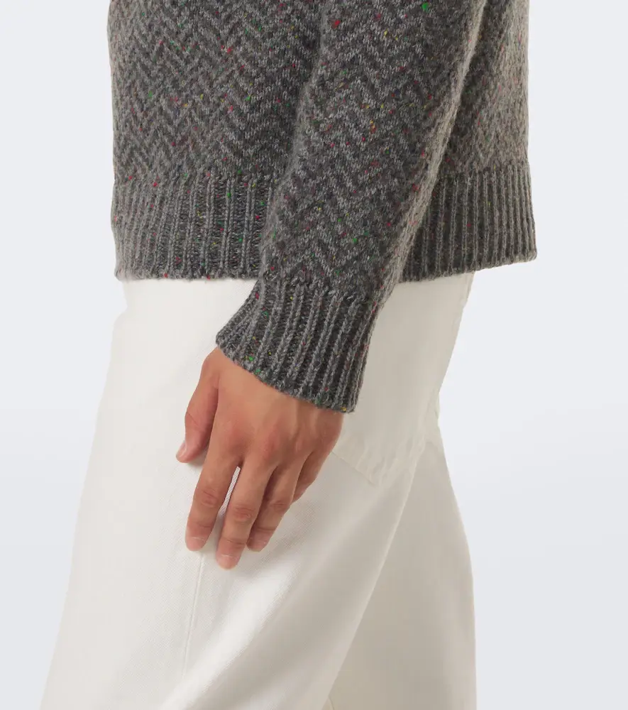 Gabriela Hearst Sermo herringbone cashmere sweater | Thumbnail 4 Gabriela Hearst Sermo herringbone cashmere sweater | Thumbnail 4