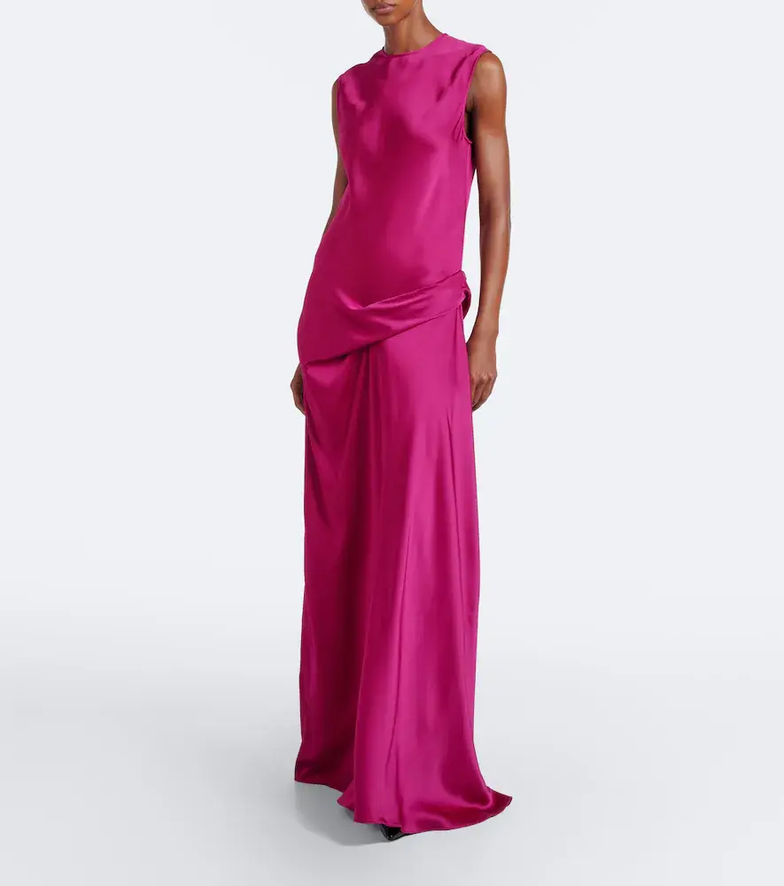 Stella McCartney Draped satin maxi dress | Thumbnail 3
