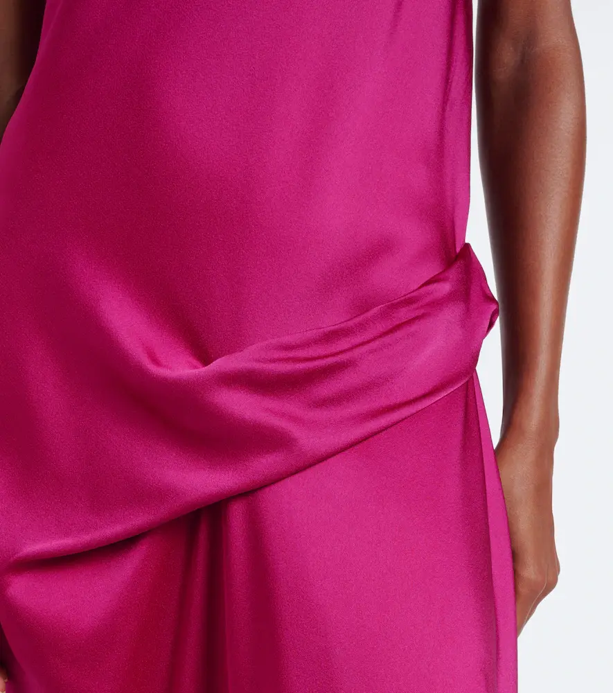Stella McCartney Draped satin maxi dress | Thumbnail 4