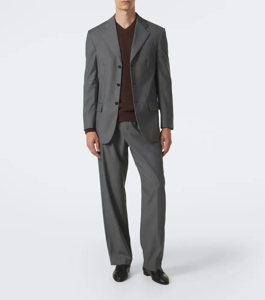 The Row Tavel virgin wool mouliné suit pants | Thumbnail 2