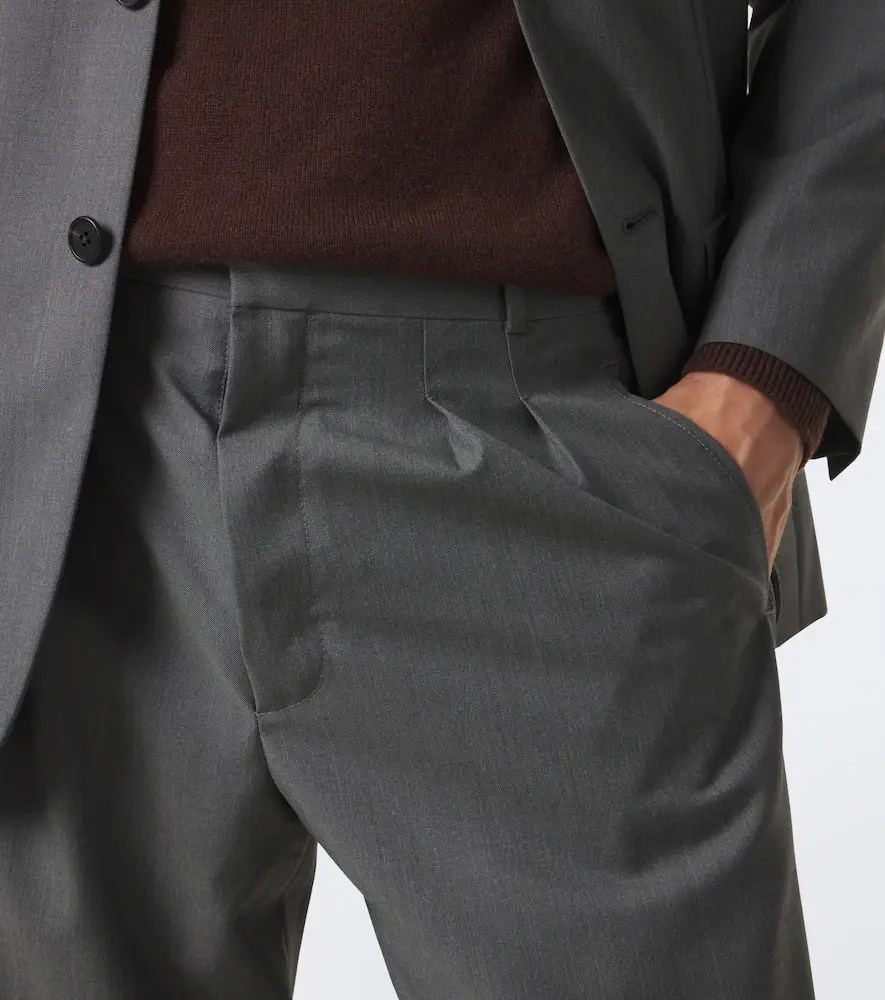 The Row Tavel virgin wool mouliné suit pants | Thumbnail 3