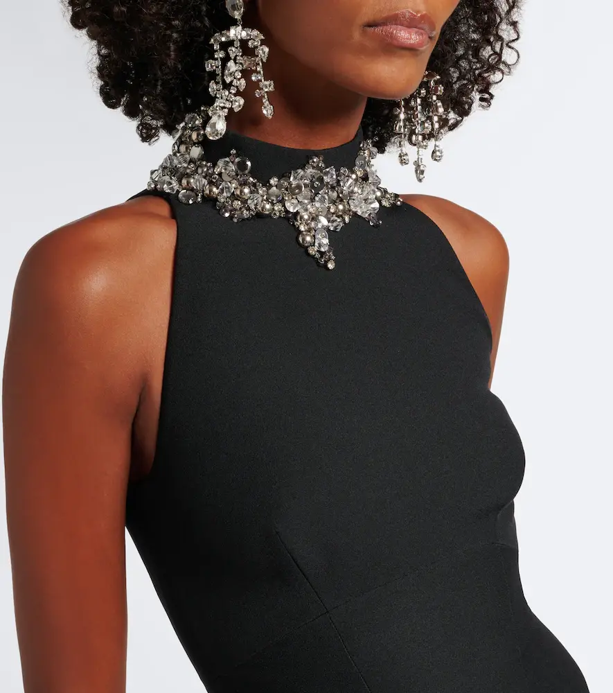 Safiyaa Lark embellished halterneck crêpe gown | Thumbnail 3 Safiyaa Lark embellished halterneck crêpe gown | Thumbnail 3