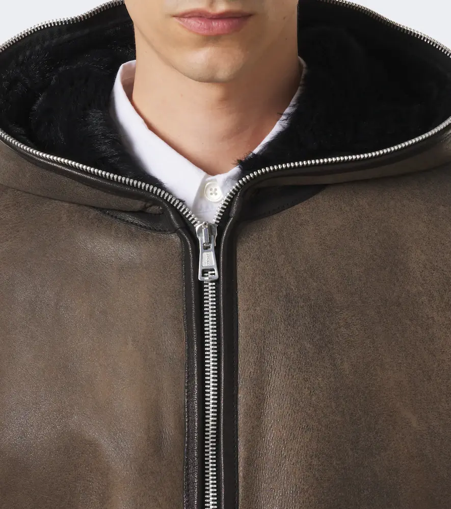 Our Legacy Hooded shearling-lined leather jacket | Thumbnail 4 Our Legacy Hooded shearling-lined leather jacket | Thumbnail 4