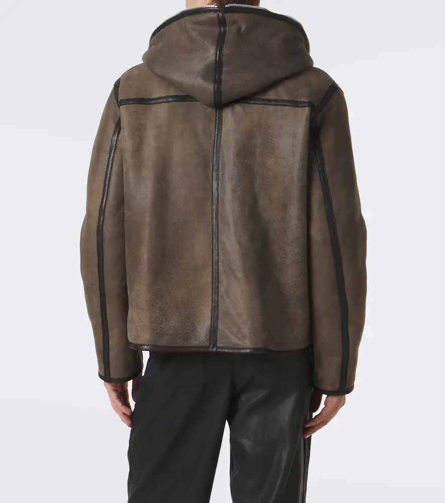 Our Legacy Hooded shearling-lined leather jacket | Thumbnail 6 Our Legacy Hooded shearling-lined leather jacket | Thumbnail 6