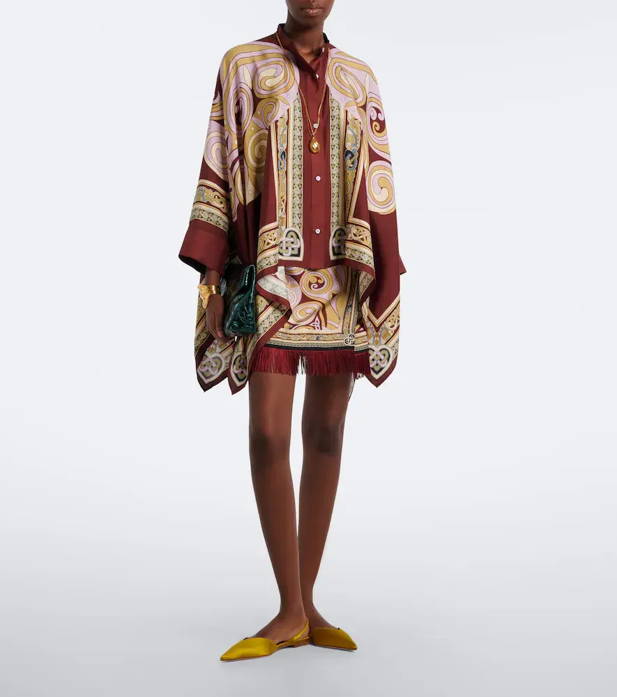 La DoubleJ Kells fringed silk twill miniskirt | Thumbnail 2 La DoubleJ Kells fringed silk twill miniskirt | Thumbnail 2