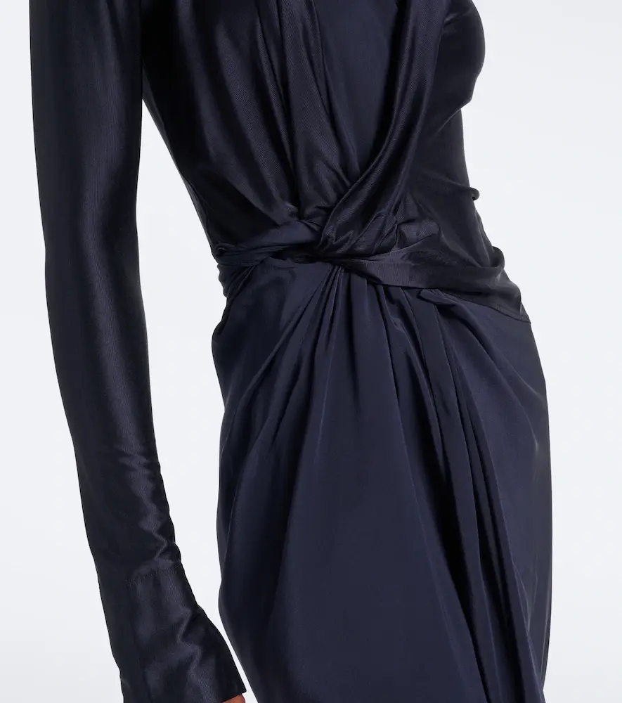 Victoria Beckham Lea draped silk-trimmed jersey maxi dress | Thumbnail 2