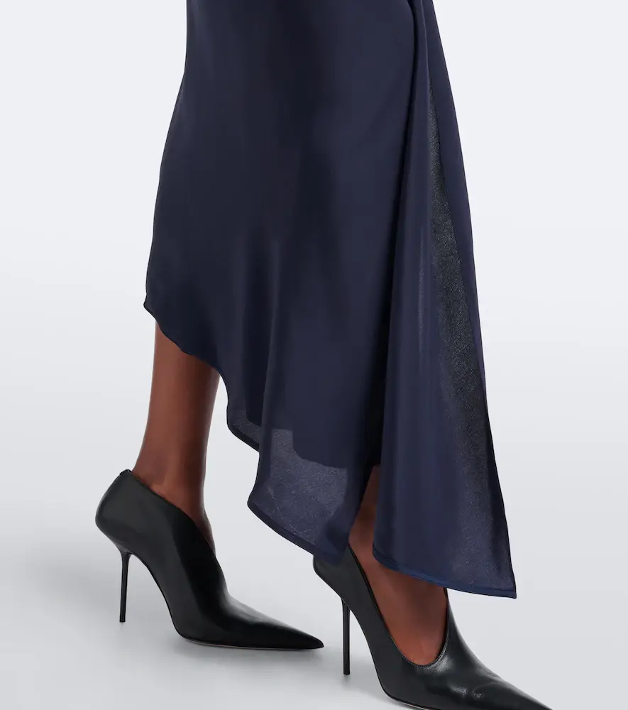 Victoria Beckham Lea draped silk-trimmed jersey maxi dress | Thumbnail 4