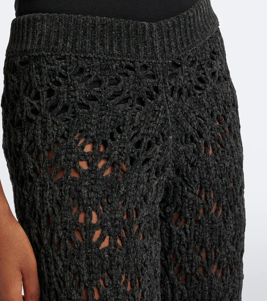 Alanui Time To Shine open-knit wide-leg pants | Thumbnail 2 Alanui Time To Shine open-knit wide-leg pants | Thumbnail 2