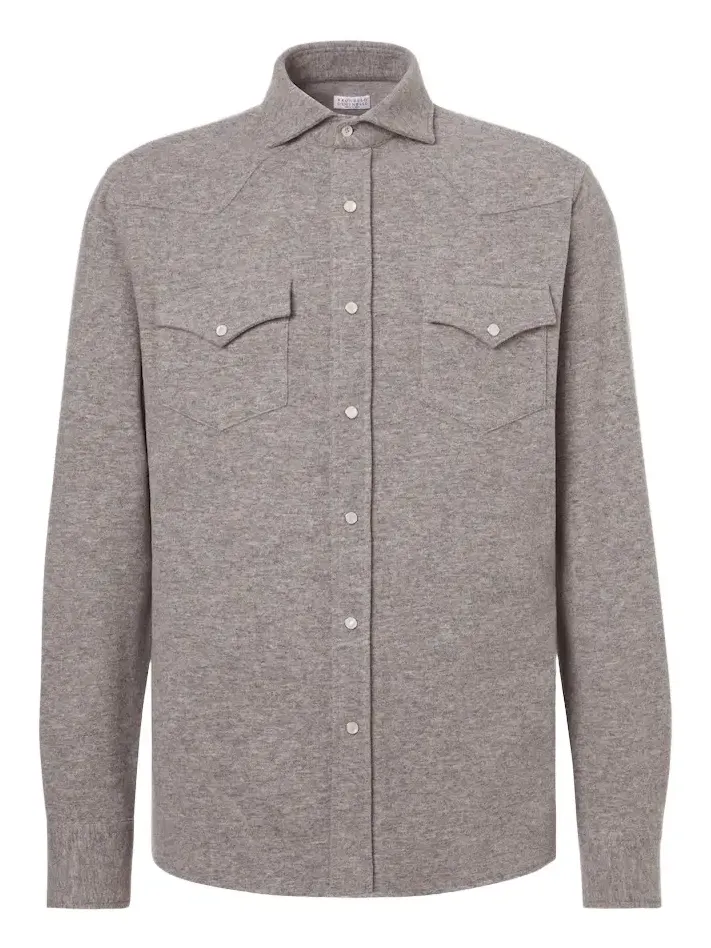Cashmere and cotton-blend shirt Cashmere and cotton-blend shirt