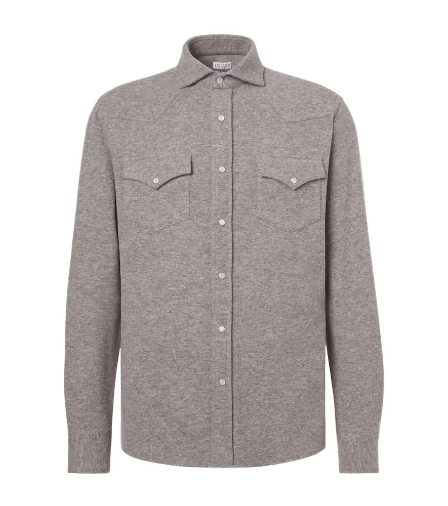 Cashmere and cotton-blend shirt Cashmere and cotton-blend shirt
