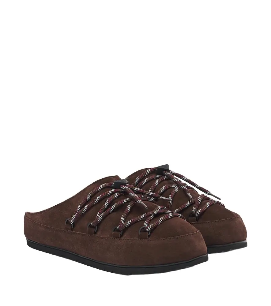 Prada Shearling-lined suede mules | Image 1 Prada Shearling-lined suede mules | Image 1