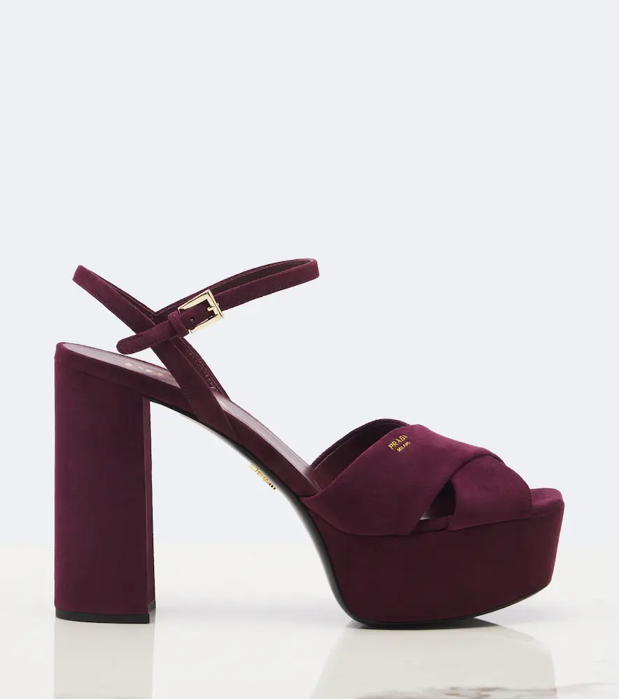 Prada Suede platform sandals | Thumbnail 3 Prada Suede platform sandals | Thumbnail 3