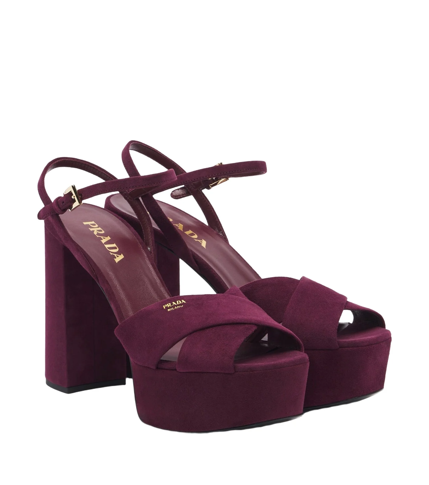 Prada Suede platform sandals