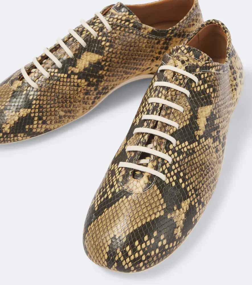 Dries Van Noten Snake-effect leather sneakers | Thumbnail 2