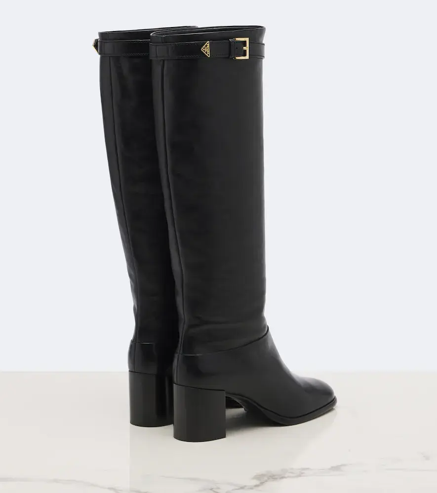 Prada Leather knee-high boots | Thumbnail 2