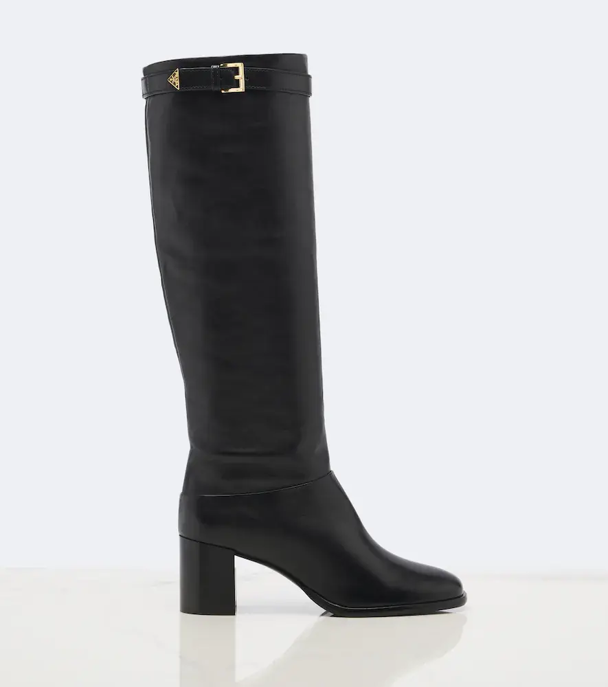 Prada Leather knee-high boots | Thumbnail 4