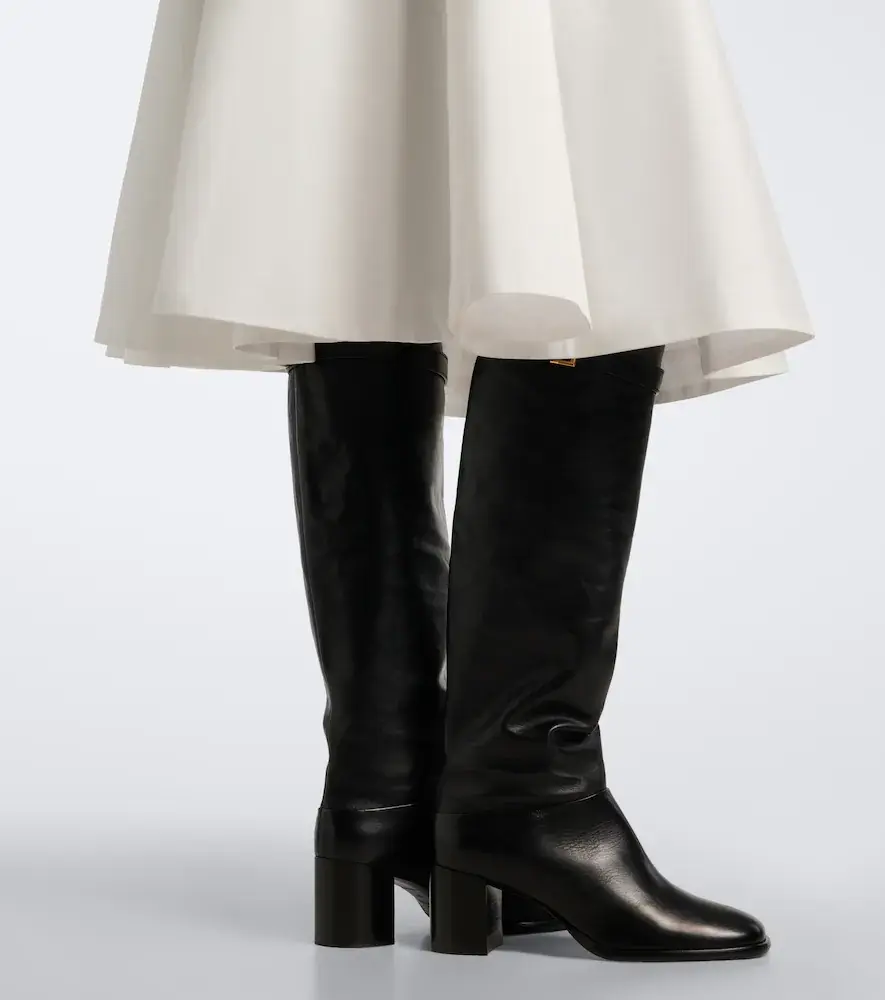 Prada Leather knee-high boots | Thumbnail 6