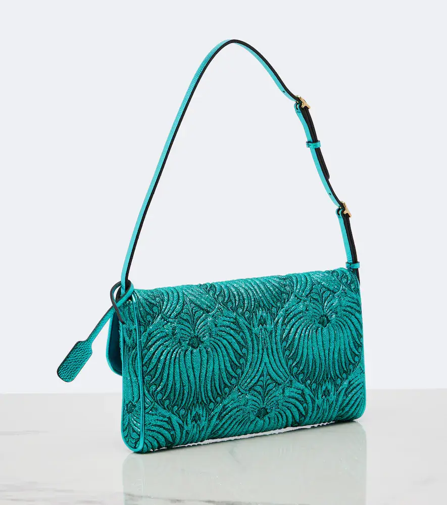 Valentino Garavani DeVain Small cloqué jacquard shoulder bag | Thumbnail 3