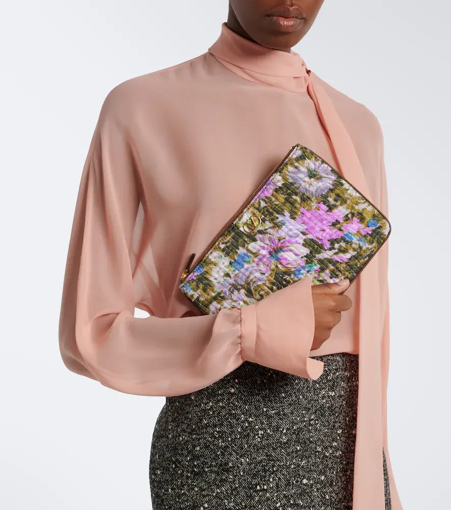 Valentino Garavani VLogo floral jacquard pouch | Thumbnail 6