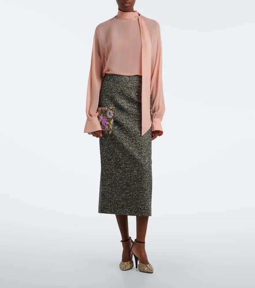 Valentino Garavani VLogo floral jacquard pouch | Thumbnail 7
