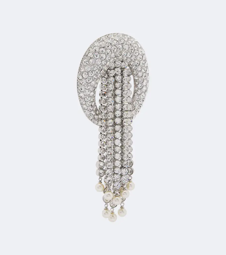 Valentino Garavani Embellished clip-on earrings | Thumbnail 4