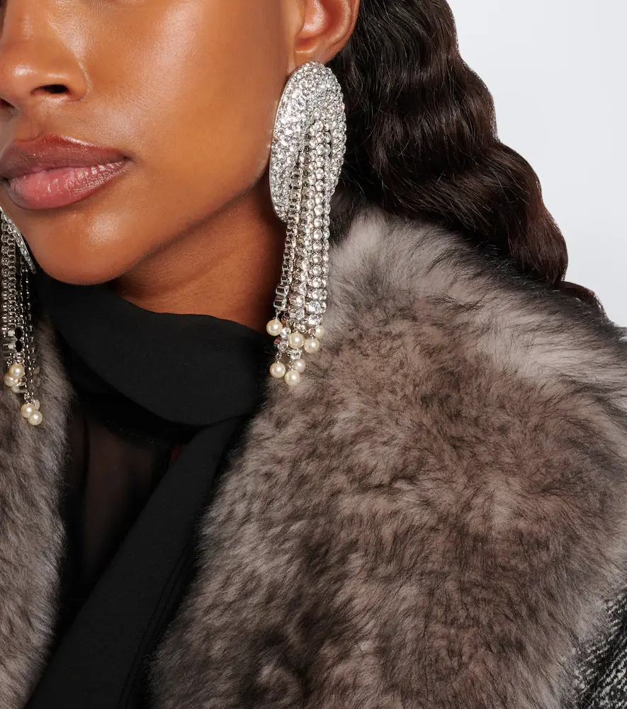 Valentino Garavani Embellished clip-on earrings | Thumbnail 5