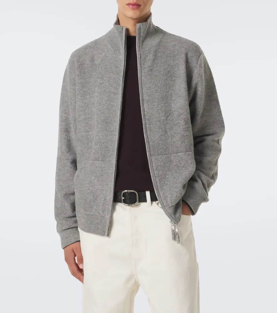 Allude Wool and cashmere zip-up sweater | Thumbnail 2