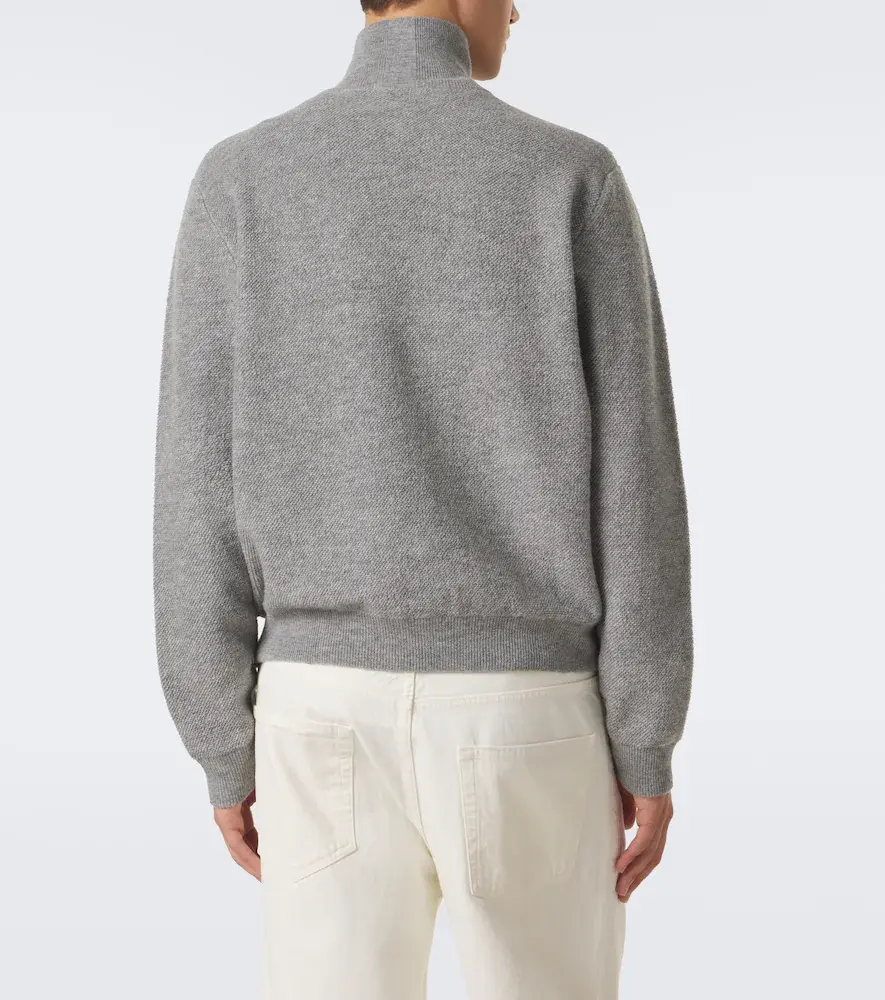 Allude Wool and cashmere zip-up sweater | Thumbnail 4