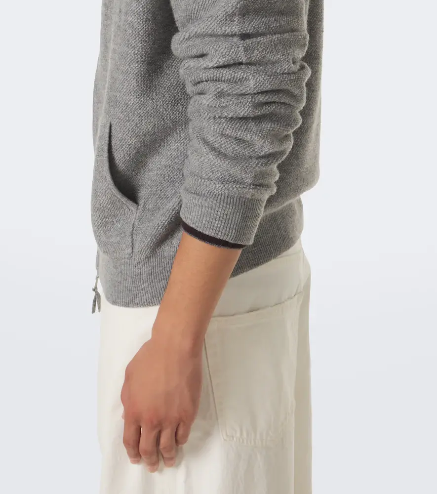 Allude Wool and cashmere zip-up sweater | Thumbnail 6