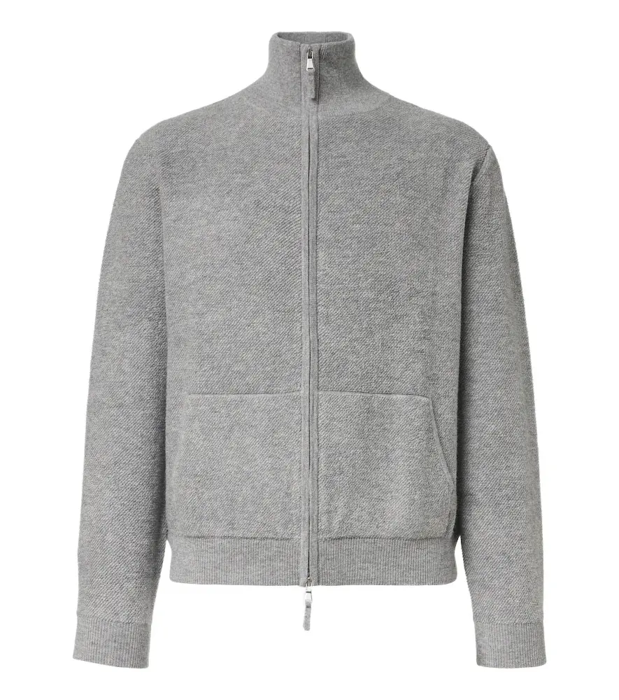 Allude Wool and cashmere zip-up sweater