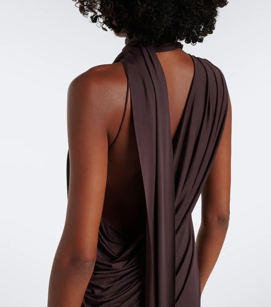 DE LA VALI Bashana draped scarf-detail mini dress | Thumbnail 5