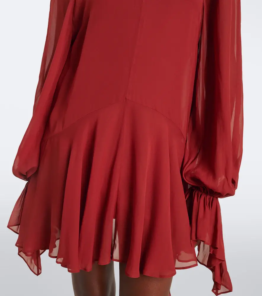 DE LA VALI Casimiro ruffled georgette minidress | Thumbnail 4