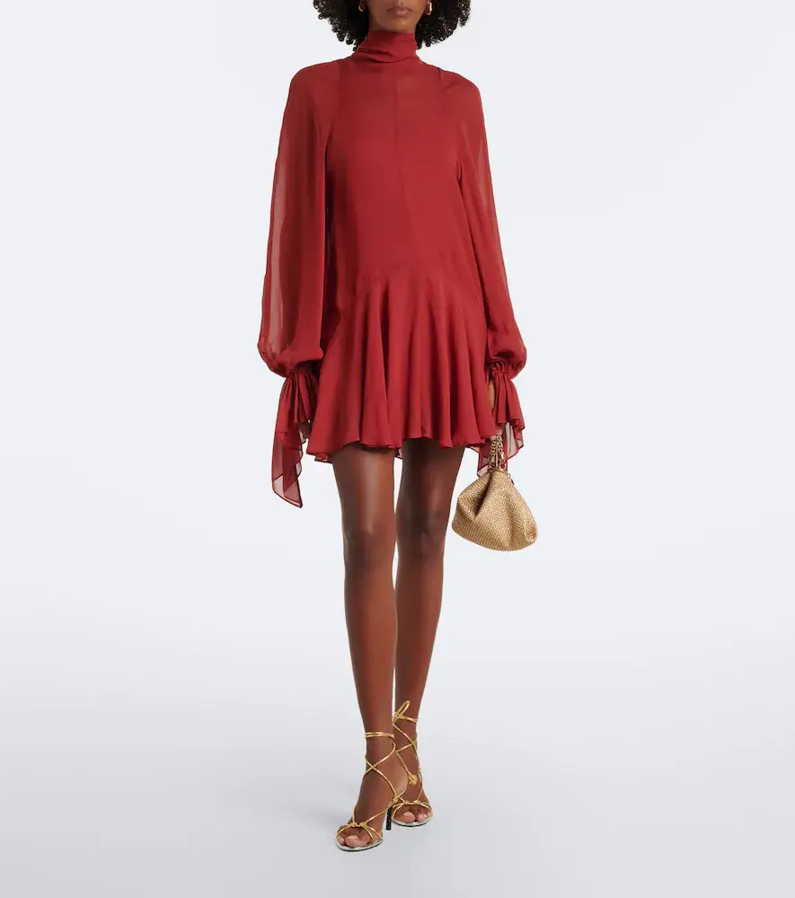 DE LA VALI Casimiro ruffled georgette minidress | Thumbnail 5