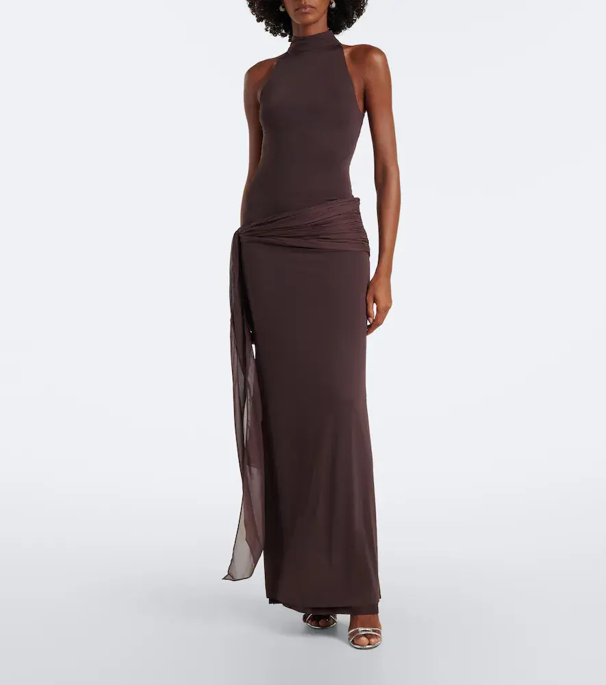DE LA VALI Sabela georgette maxi dress | Thumbnail 2