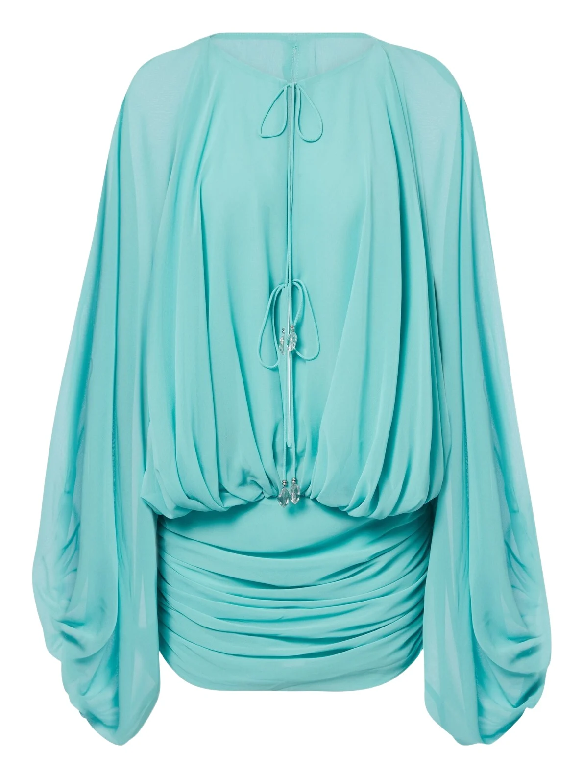 Eulalia gathered chiffon minidress