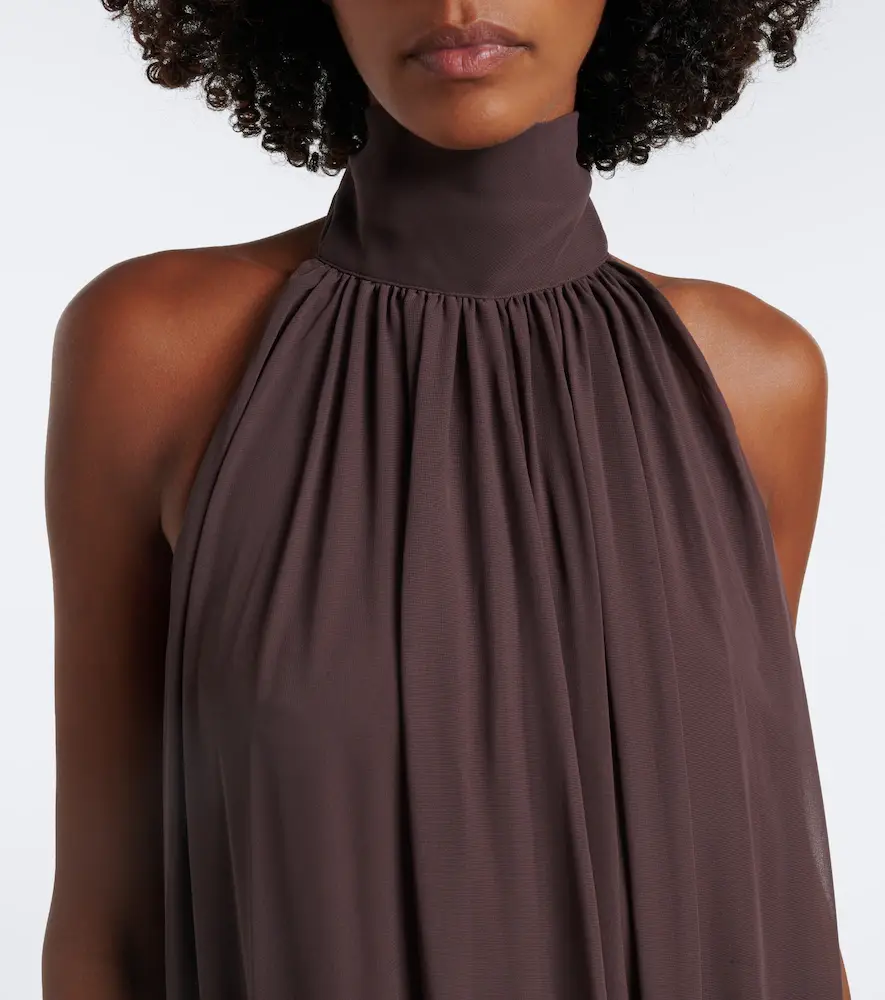 DE LA VALI Adela halterneck chiffon maxi dress | Thumbnail 2