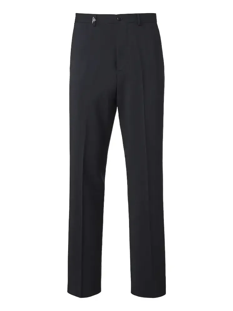 Wool and mohair straight pants