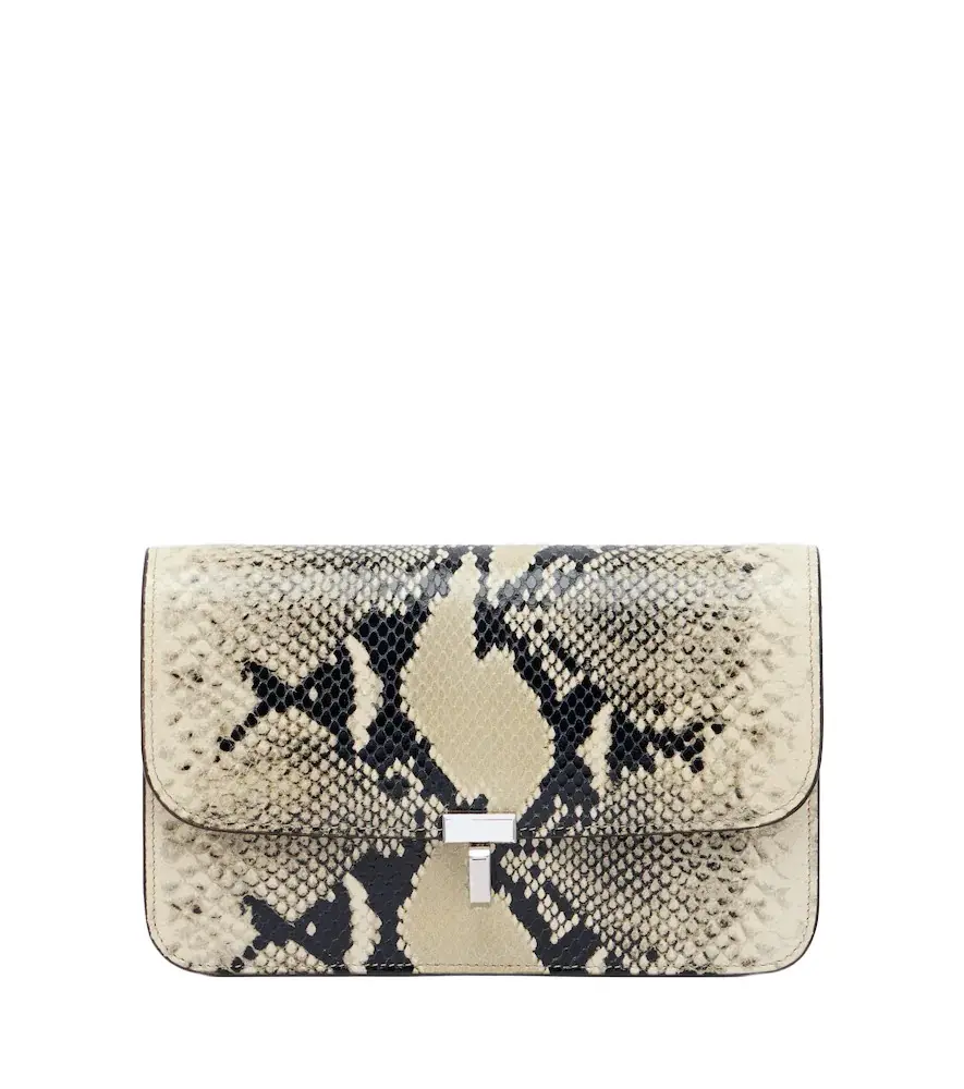 TOTEME T-Lock snake-effect leather crossbody bag | Image 1 TOTEME T-Lock snake-effect leather crossbody bag | Image 1