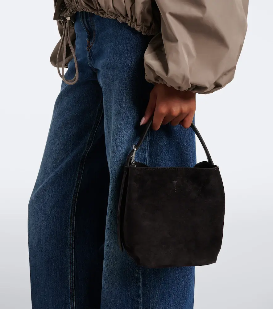 TOTEME Belted Small suede tote bag | Thumbnail 4 TOTEME Belted Small suede tote bag | Thumbnail 4