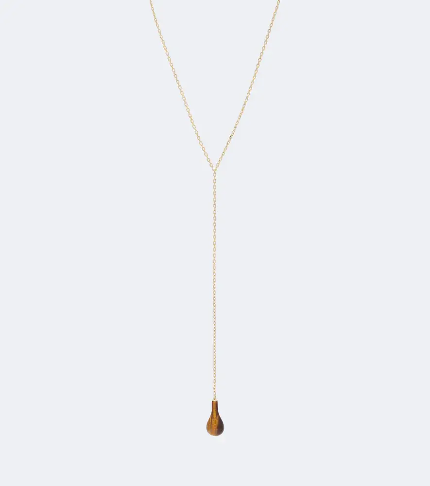 TOTEME Tiger's Eye embellished 18kt gold-plated necklace | Image 1 TOTEME Tiger's Eye embellished 18kt gold-plated necklace | Image 1