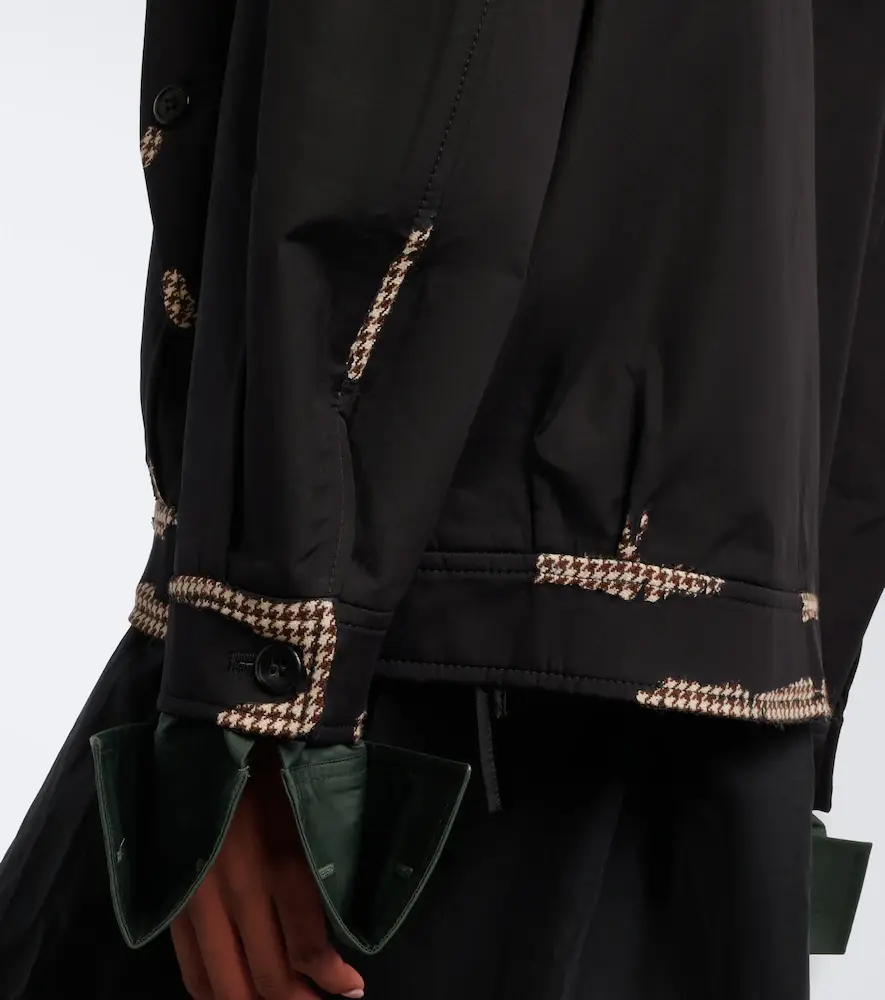Prada Houndstooth devoré cotton blouson jacket | Thumbnail 3