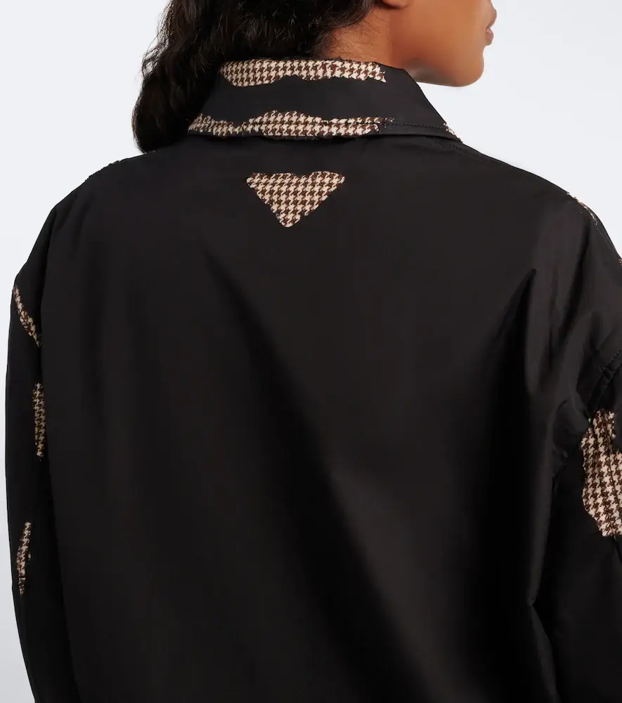 Prada Houndstooth devoré cotton blouson jacket | Thumbnail 6