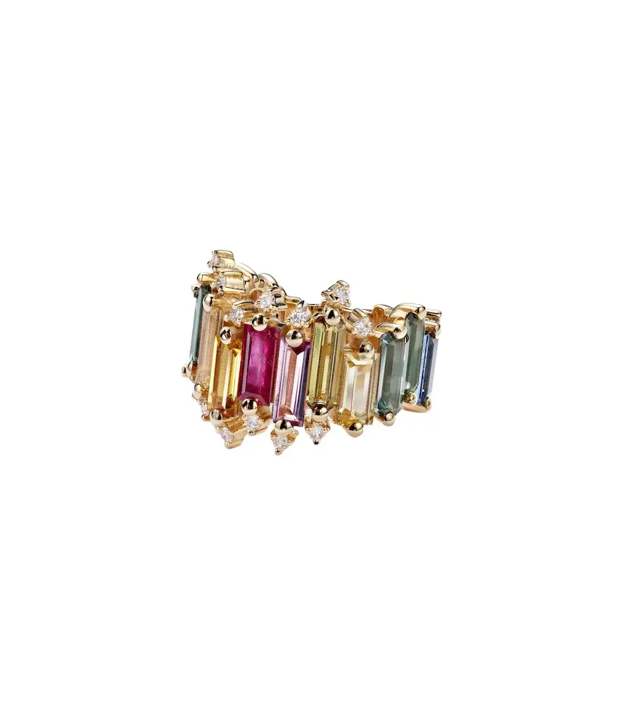 Suzanne Kalan 18kt gold ring with sapphires and diamonds | Image 1 Suzanne Kalan 18kt gold ring with sapphires and diamonds | Image 1
