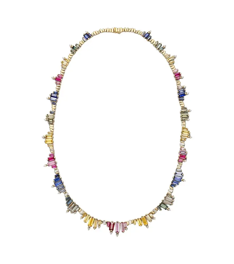 Suzanne Kalan 18kt gold necklace with sapphires and diamonds | Image 1 Suzanne Kalan 18kt gold necklace with sapphires and diamonds | Image 1