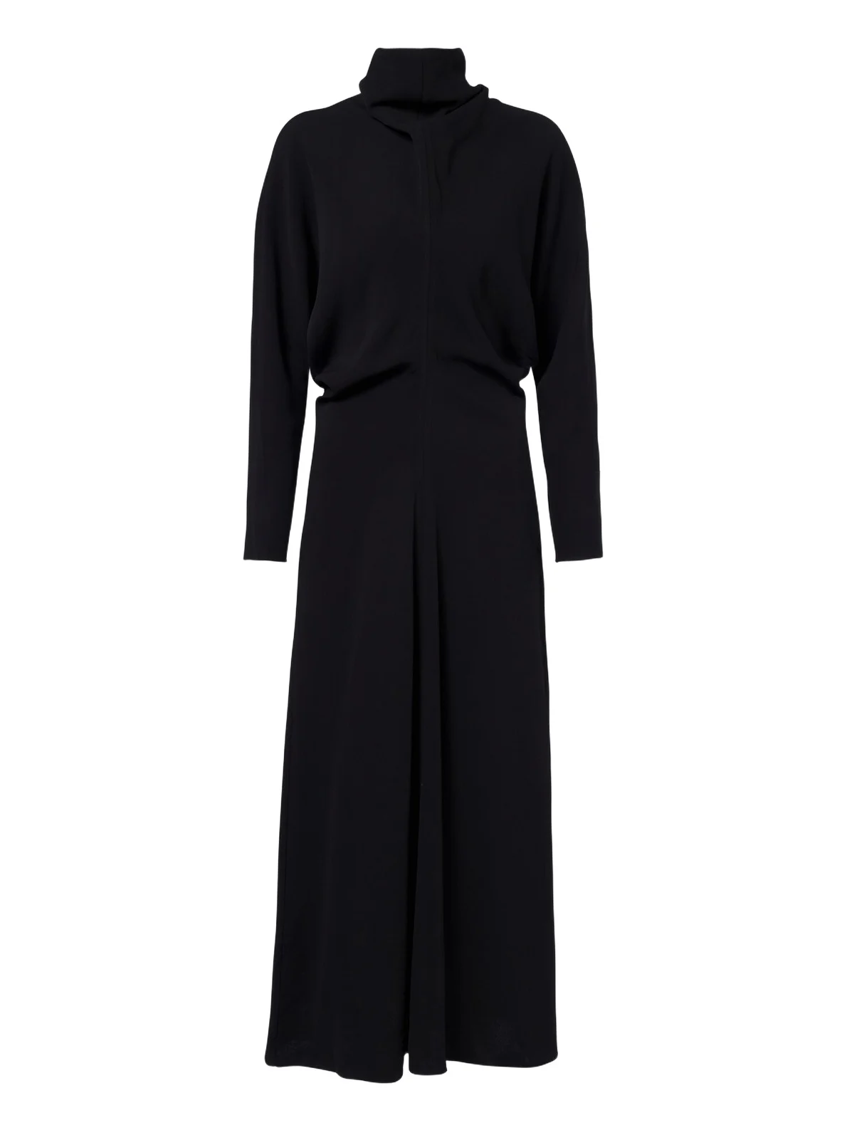 Draped turtleneck cady midi dress Draped turtleneck cady midi dress