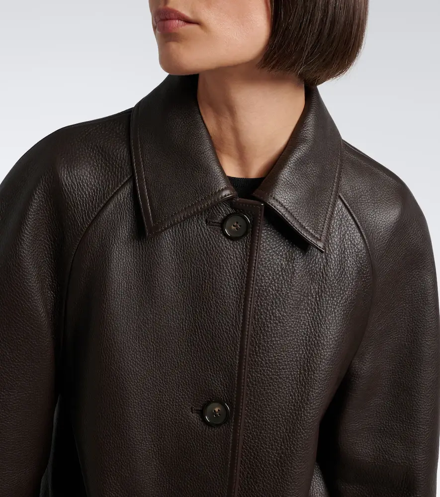 TOTEME Raglan leather coat | Thumbnail 3 TOTEME Raglan leather coat | Thumbnail 3