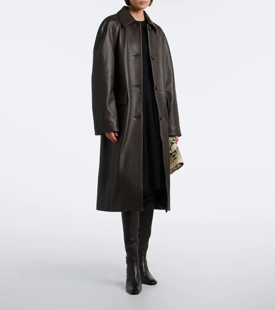 TOTEME Raglan leather coat | Thumbnail 5 TOTEME Raglan leather coat | Thumbnail 5
