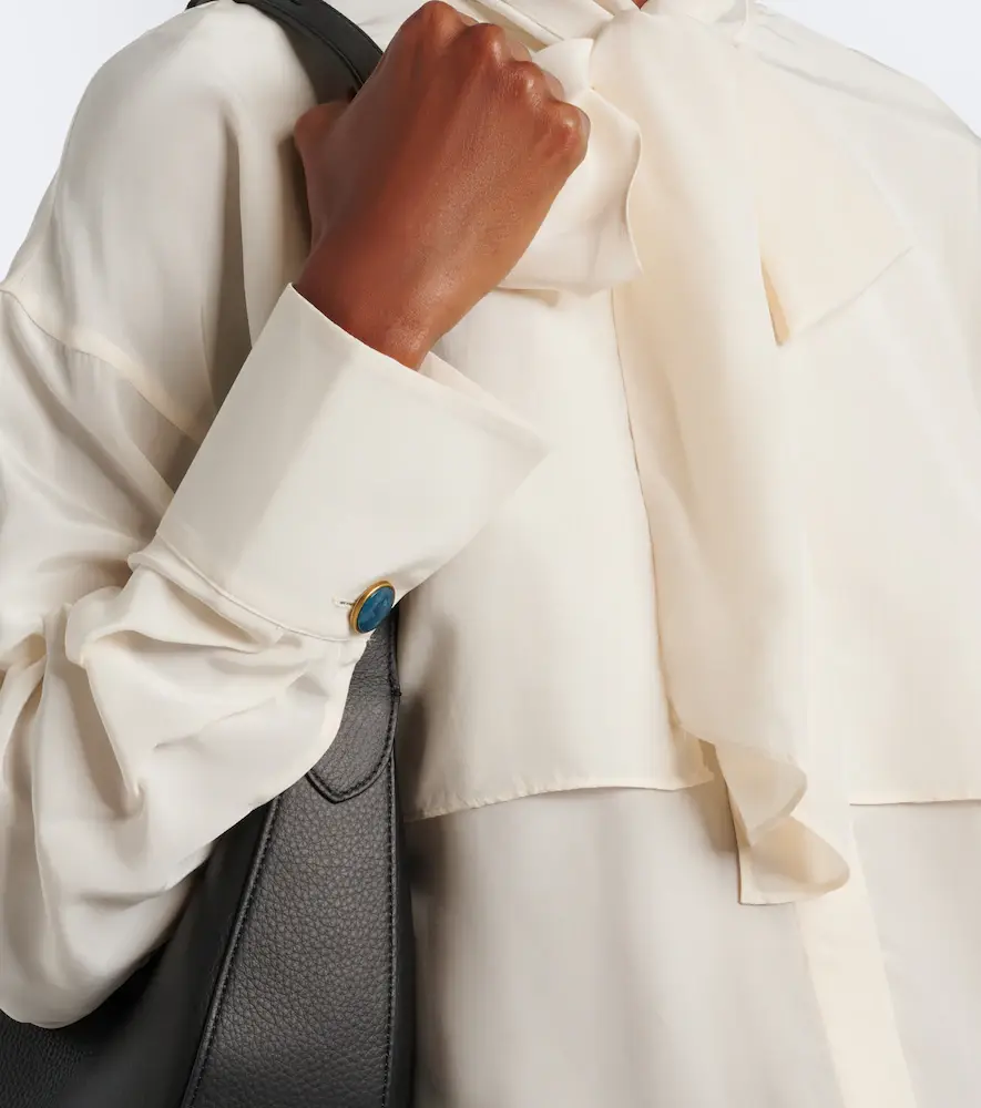 Veronica Beard Darlis tie-neck crêpe de chine blouse | Thumbnail 3 Veronica Beard Darlis tie-neck crêpe de chine blouse | Thumbnail 3