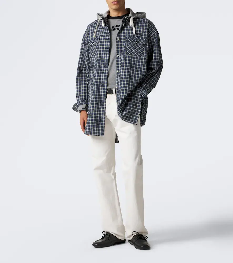 Miu Miu Checked cotton flannel overshirt | Thumbnail 2 Miu Miu Checked cotton flannel overshirt | Thumbnail 2